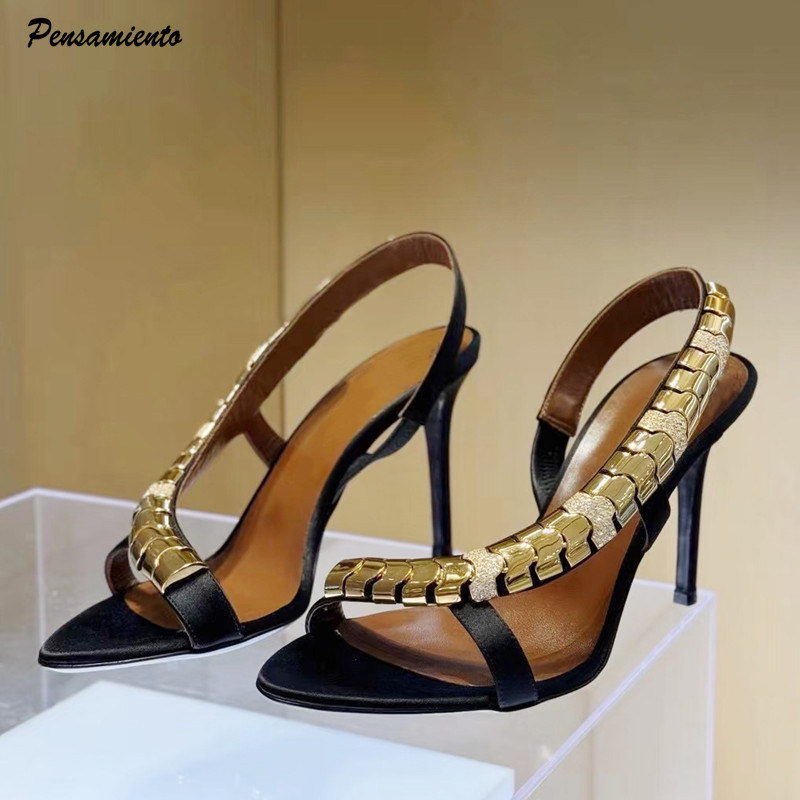 Summer Clothing On Sale - Sandálias Gladiadoras Femininas de Luxo com