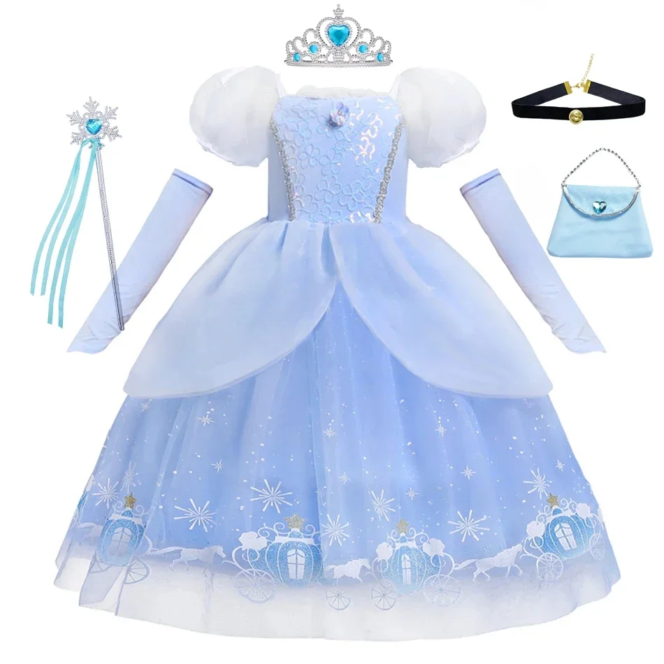 Summer Clothing For Kids Girls - Cinderela princesa cosplay vestido para menina