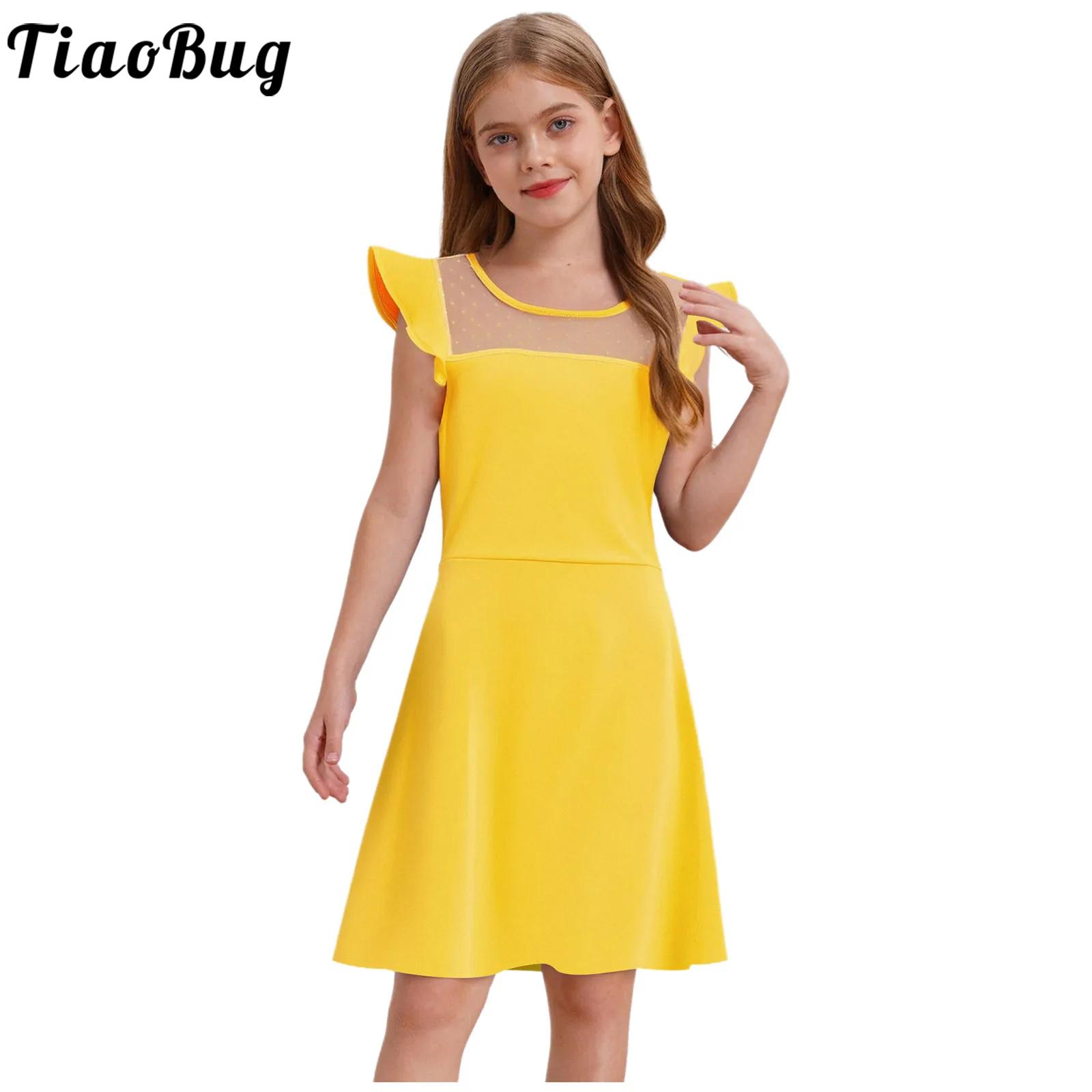 Summer Clothing For Teen Girls - Meninas adolescentes vestido de verão plissado