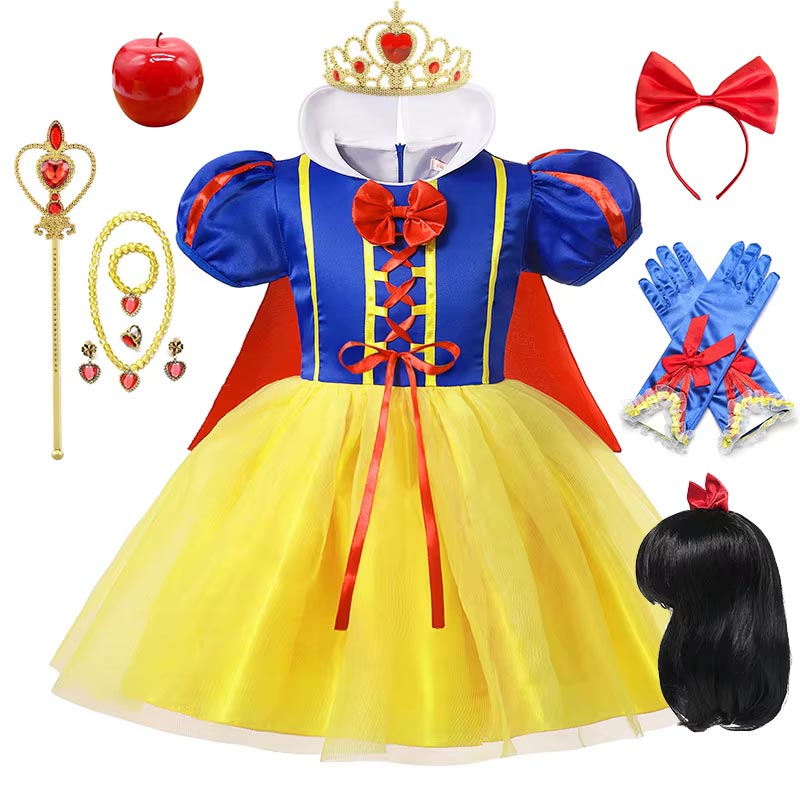 Summer Clothing For Kids Girls - Fantasia de Princesa Branca de Neve