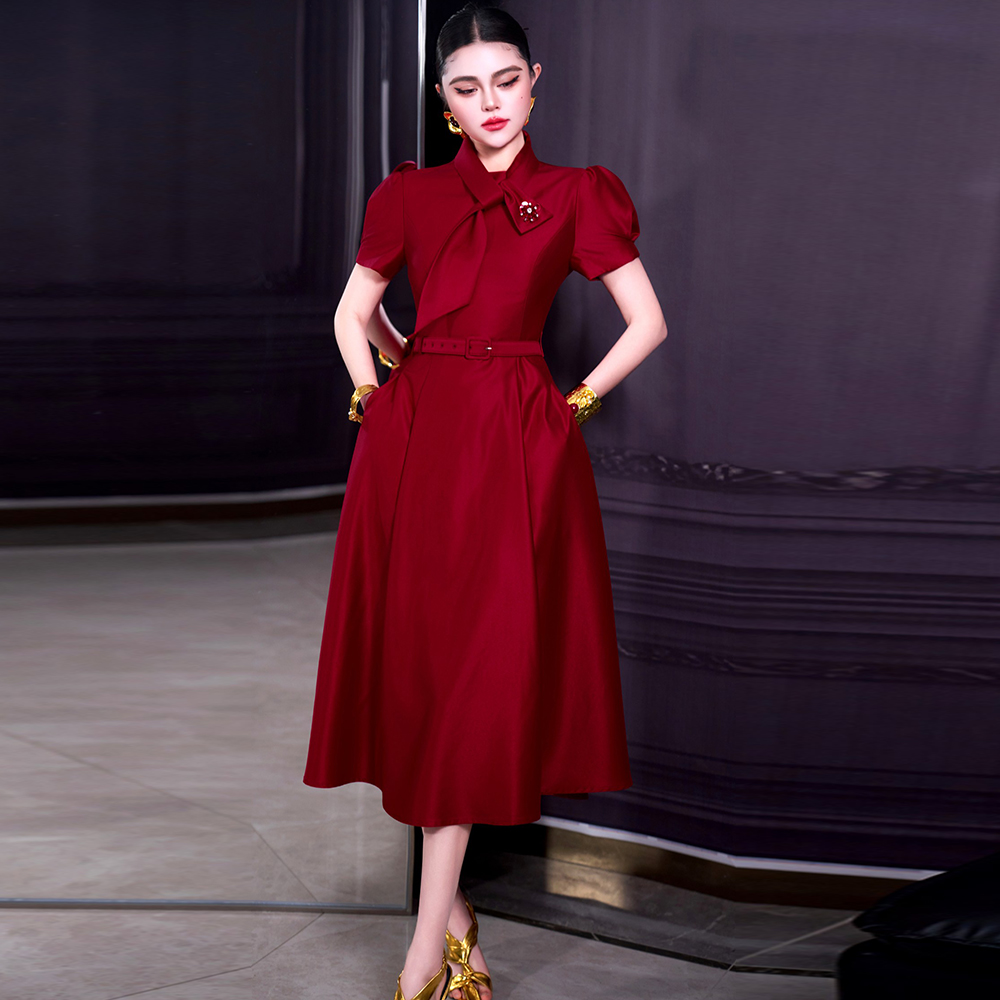 Summer Clothing Trends For Women 2026 - Vestido Feminino Vermelho ZJYT Tendência 2026