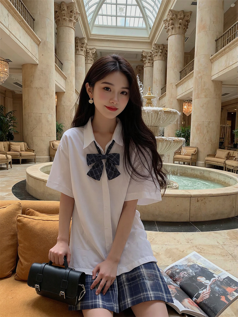 Summer Clothing Trends For Women - Manga curta estilo coreano camisas longas