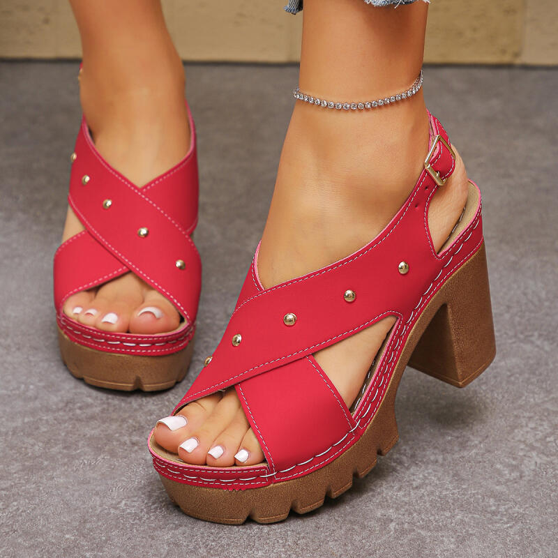 Summer Clothing On Sale - Vintage super salto alto cinta cruzada