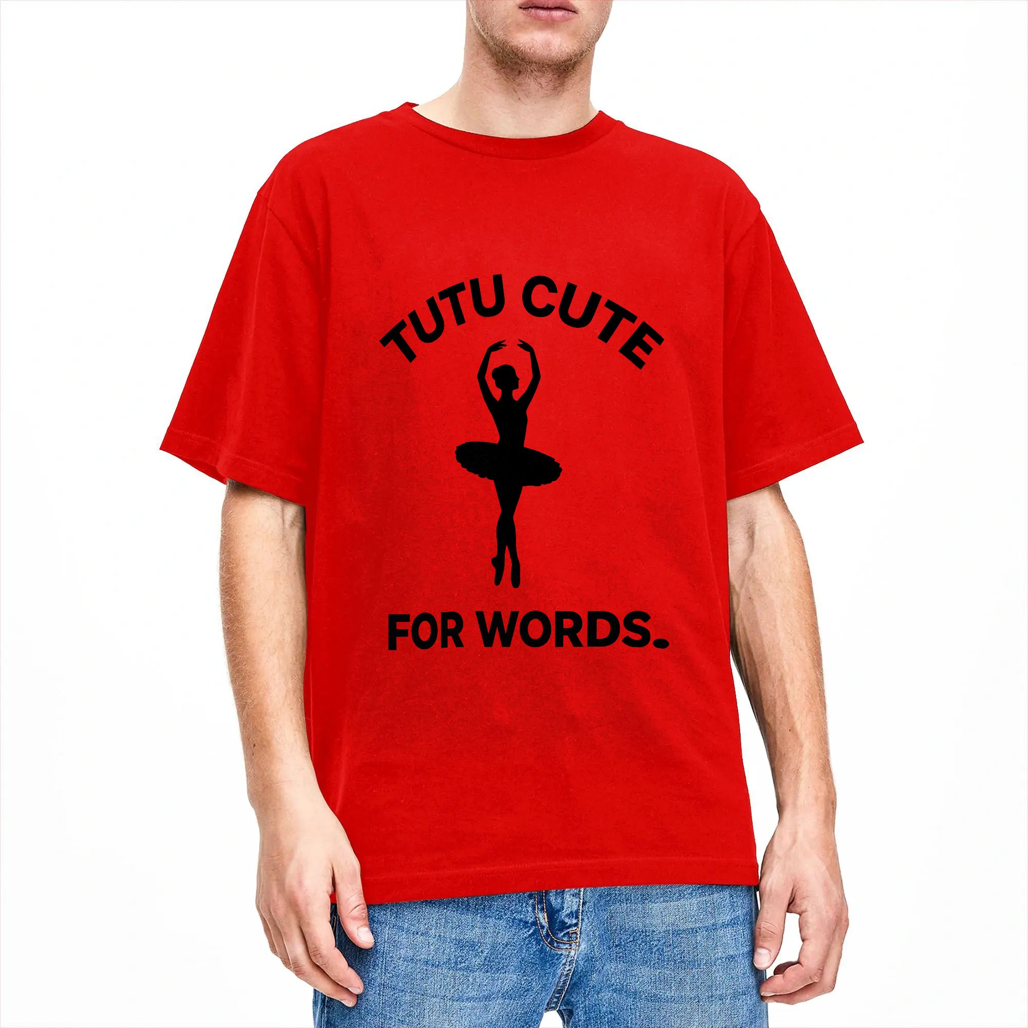Camiseta tutu fofa para homens - Summer Clothing Words avaliação e preço