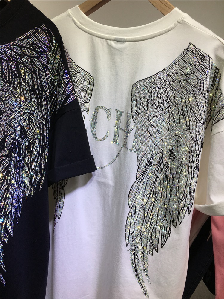 Unisex Oversized Rhinestone An - Summer Clothing Brands For Women avaliação e preço