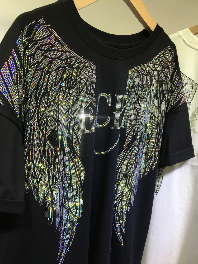 Unisex Oversized Rhinestone An - Summer Clothing Brands For Women avaliação e preço