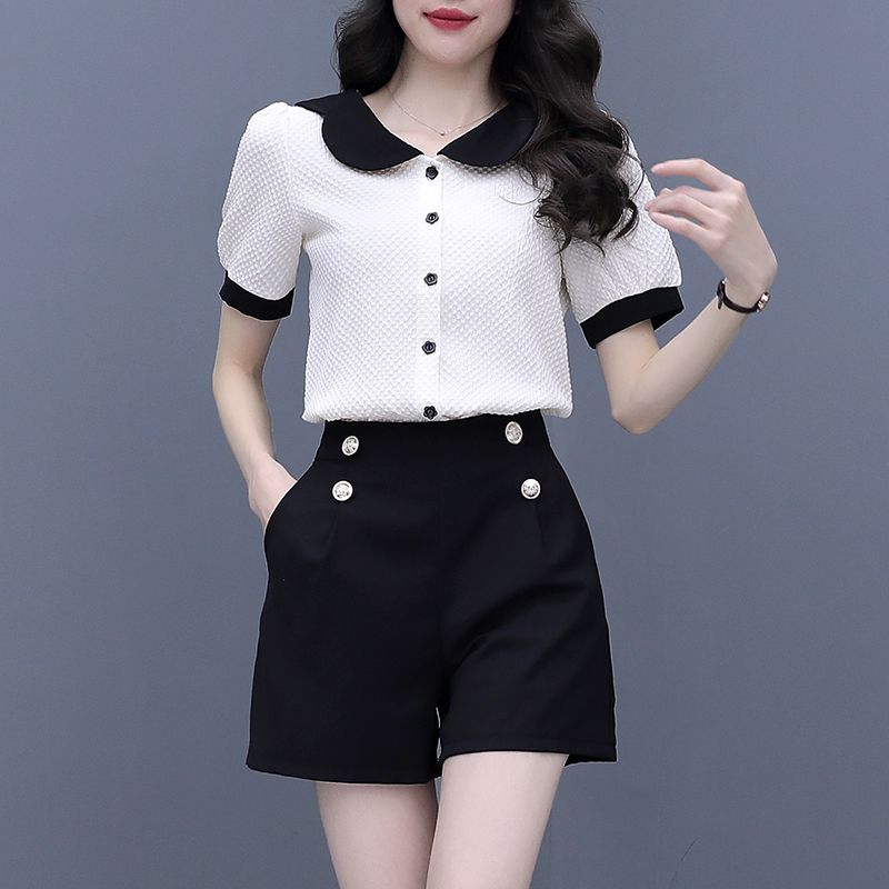 Contraste cor botão conjuntos  - Summer Clothing Trends For Women avaliação e preço