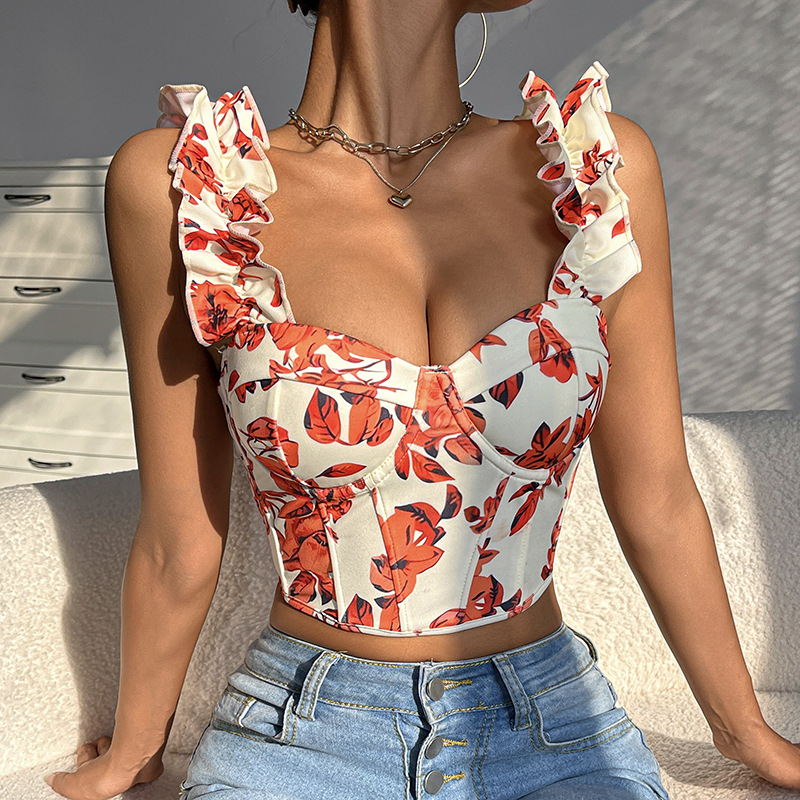Espartilho colheita topos tend - Summer Clothing Trends For Women avaliação e preço