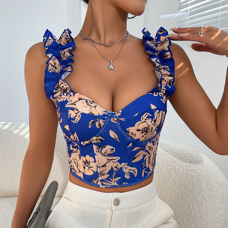 Espartilho colheita topos tend - Summer Clothing Trends For Women avaliação e preço