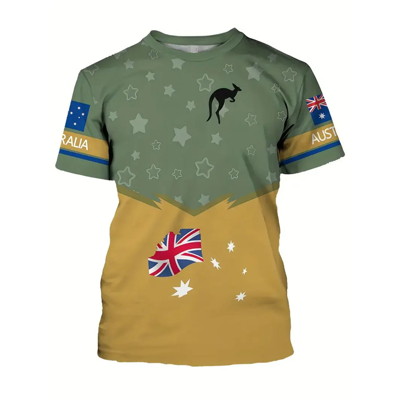 Australia National Flag T-shir - Summer Clothing Australia avaliação e preço