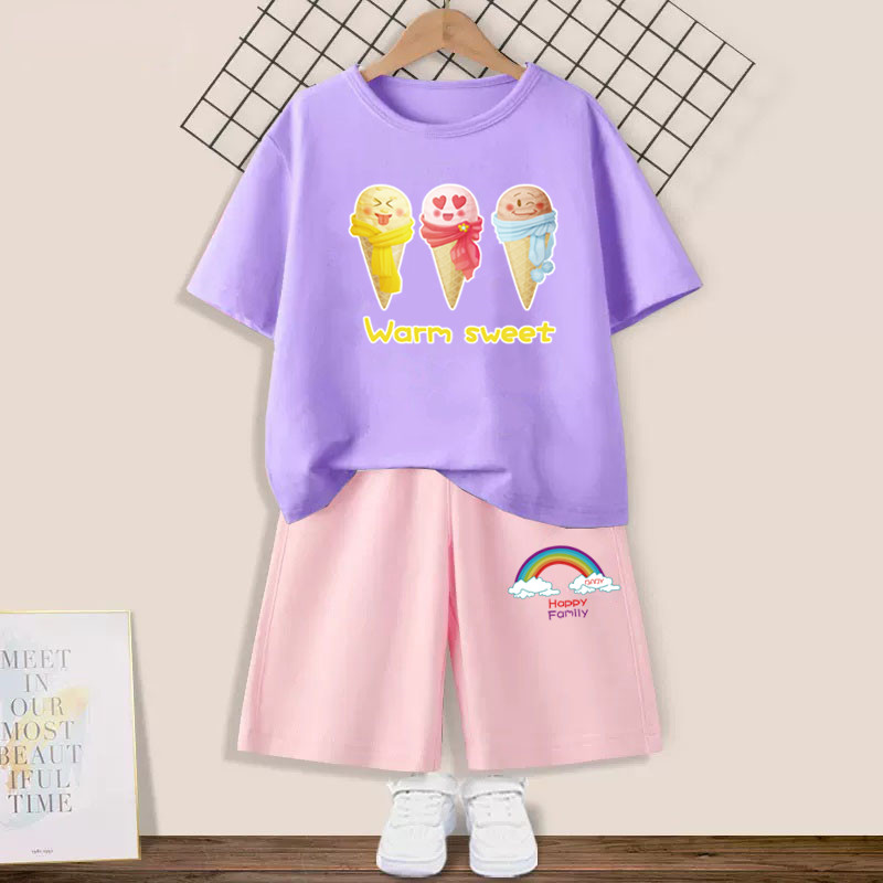 Conjunto de roupas infantis de - Summer Clothing For Teen Girls avaliação e preço