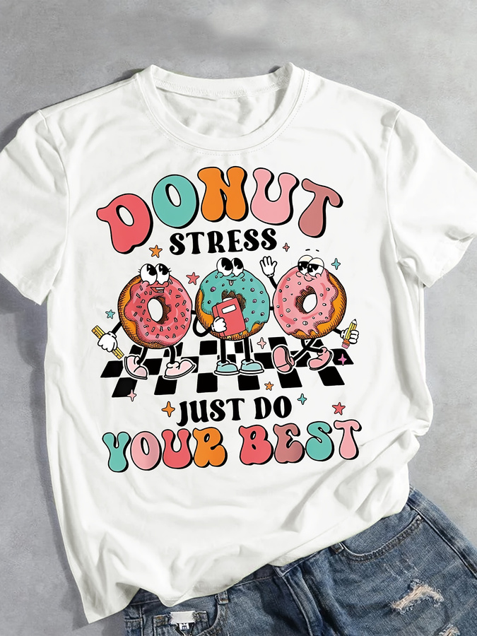 Camiseta com estampa de donut  - Summer Clothing Trends For Women 2026 avaliação e preço