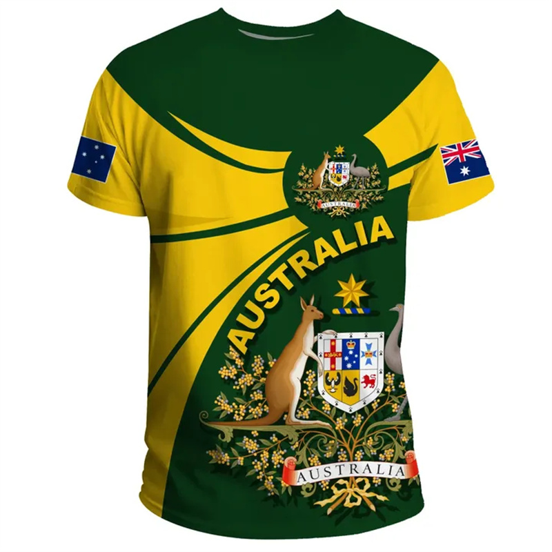 3D Print Austrália bandeira t- - Summer Clothing Australia avaliação e preço