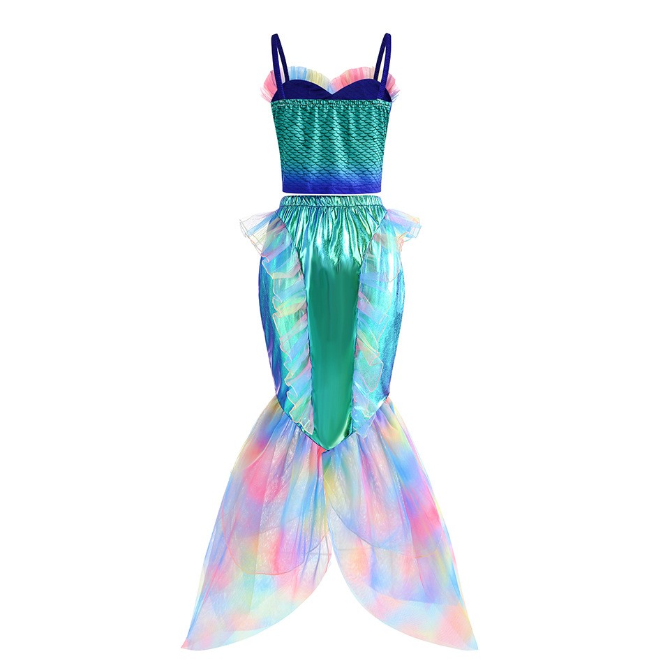 Disney sereia vestir-se traje  - Summer Clothing For Kids Girls avaliação e preço