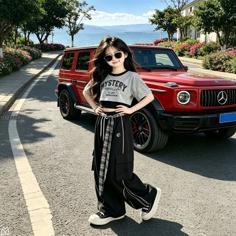 Conjunto de Calças Esportivas  - Summer Clothing For Teen Girls avaliação e preço