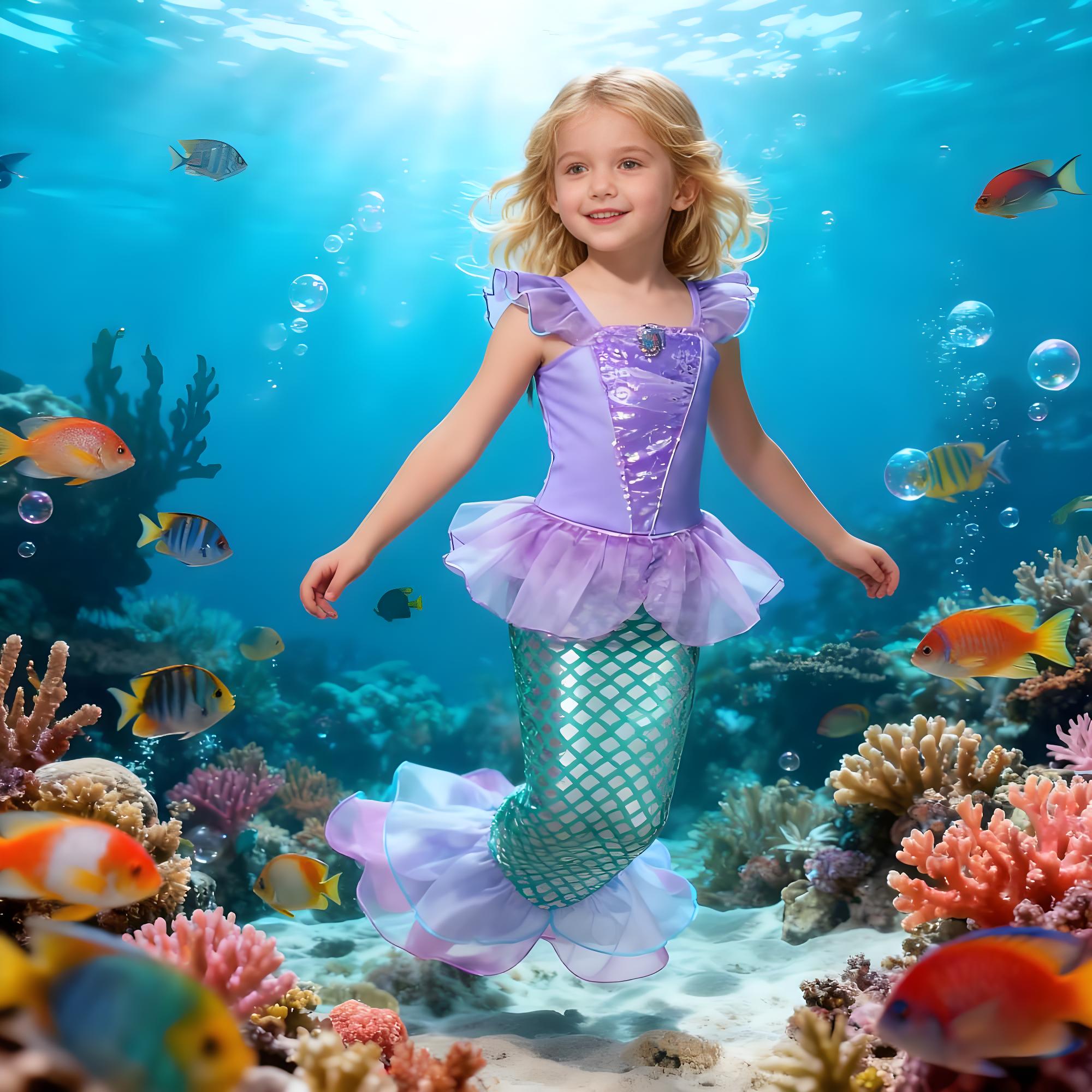 Verão sereia vestido de festa  - Summer Clothing For Kids Girls avaliação e preço