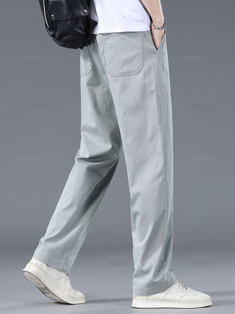 OUSSYU-Calça casual de tecido  - Summer Clothing Brands Men avaliação e preço